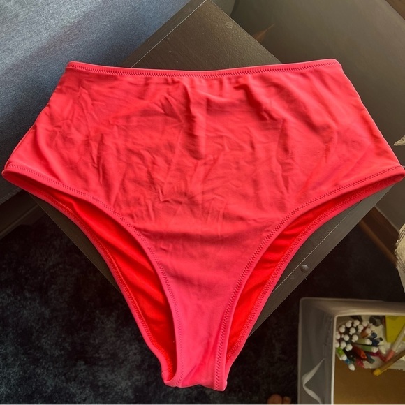aerie Other - Aerie Coral High Wasted Bikini Bottoms Size Medium